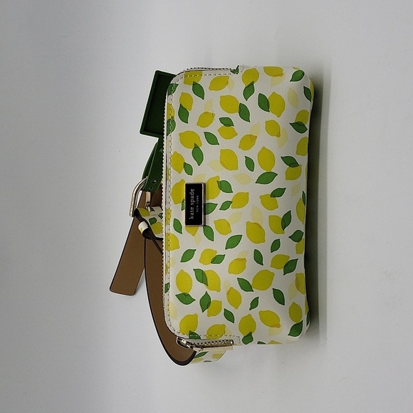 599- Kate Spade Leather Lemon Print Fanny Pack Women's Belt Size L/XL NWT - Picture 2 of 12